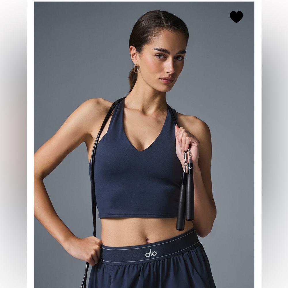 Alo Yoga Airbrush Real Bra Tank in Navy Size L